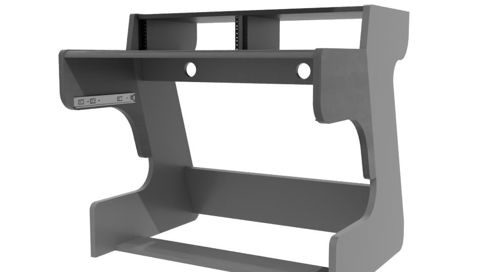 Contemporary Office Desk 3D Model - Professional 3D Model Render 12