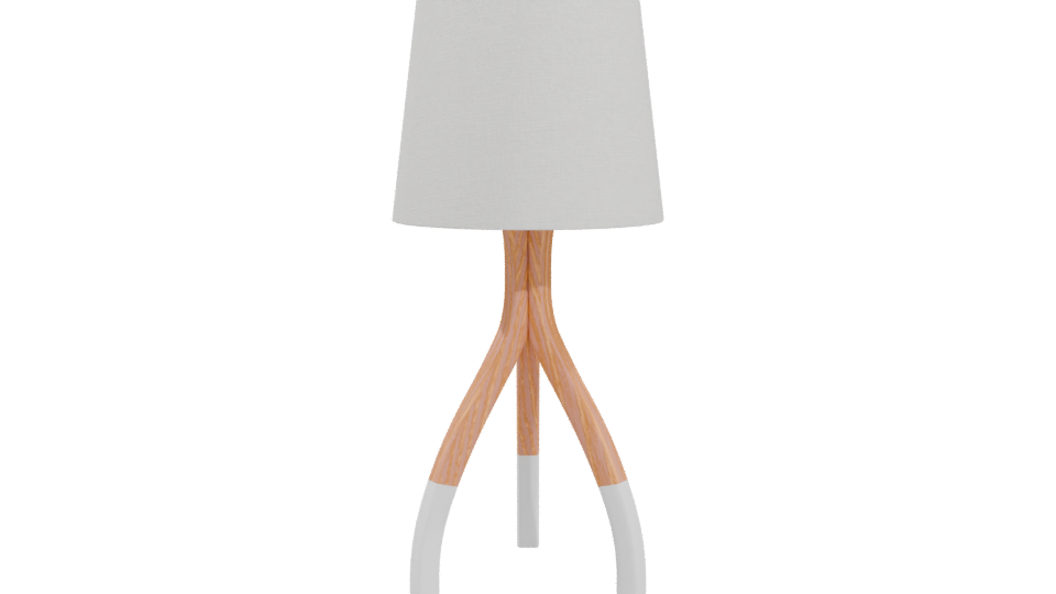Stylish Wooden Table Lamp 3D - Professional 3D Model Render 4