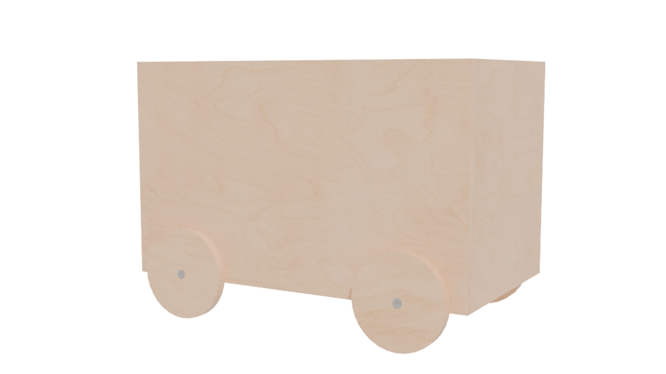 Stylish Wooden Toy Cart 3D - Professional 3D Model Render 12