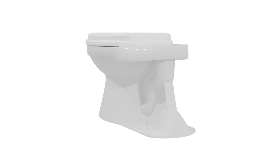 Stylish Bathroom Toilet Model 3D - Professional 3D Model Render 4