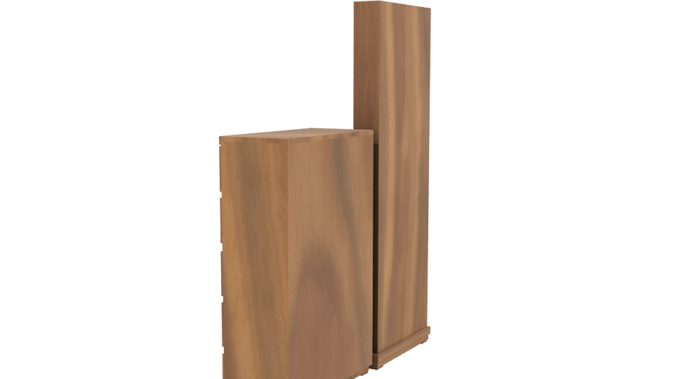 Elegant Wooden Mirror and Cabinet - Professional 3D Model Render 3