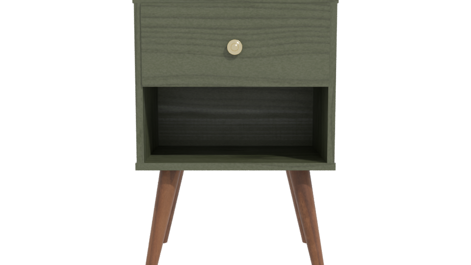 Stylish Wooden Nightstand 3D - Professional 3D Model Render 11