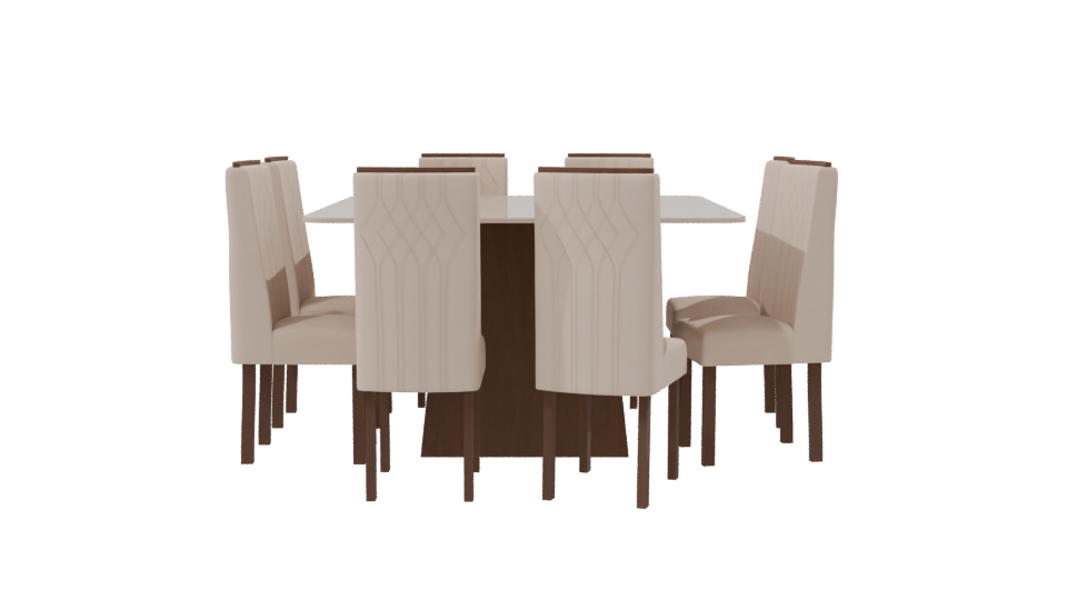Stylish Dining Table Set 3D - Professional 3D Model Render 8
