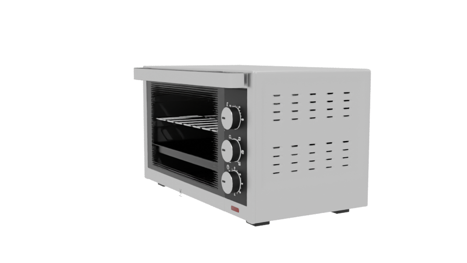 Stylish Compact Electric Oven 3D Model - Professional 3D Model Render 13