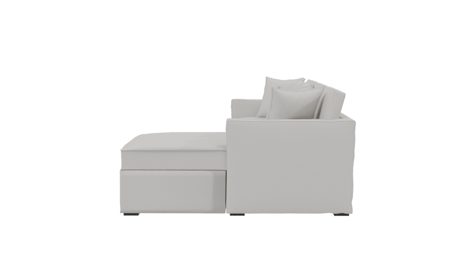 Elegant Modern Sectional Sofa 3D Model - Professional 3D Model Render 2