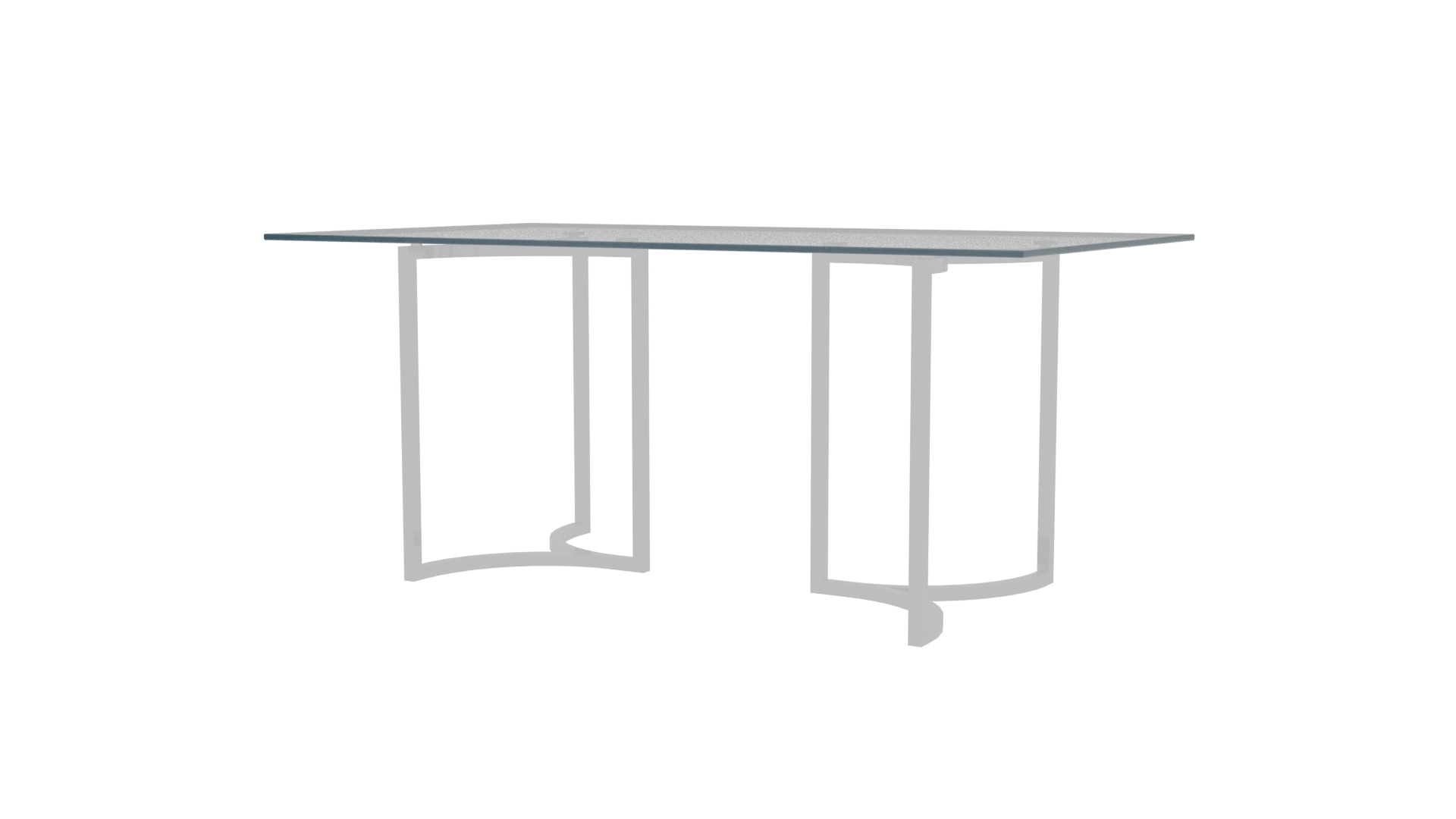 Stylish Glass Top Dining Table - Professional 3D Model Render 9