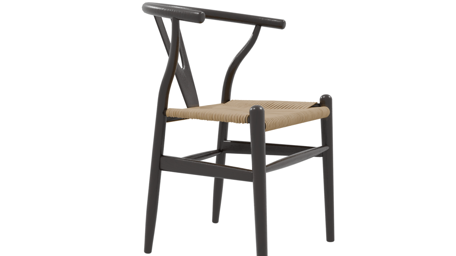 Stylish Wooden Dining Chair Model - Professional 3D Model Render 9