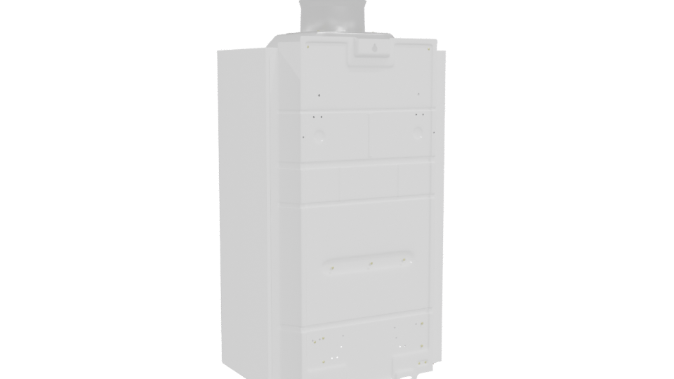 Compact Modern Gas Water Heater 3D Model - Professional 3D Model Render 4