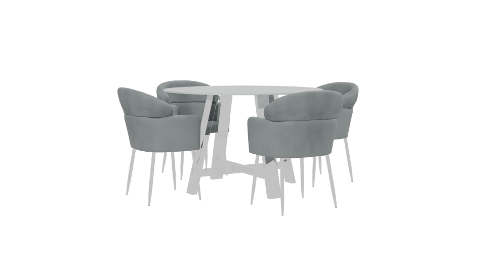 Stylish Dining Table Set 3D - Professional 3D Model Render 13