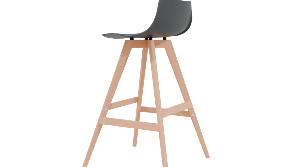 Stylish Bar Stool 3D Model - Professional 3D Model Render 3