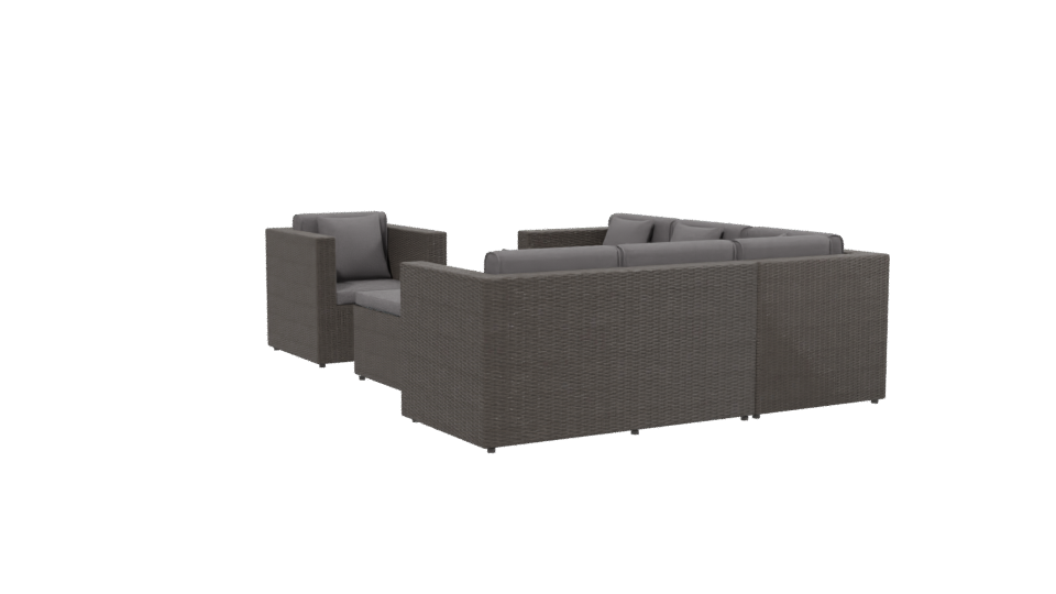 Stylish Outdoor Sofa Set 3D - Professional 3D Model Render 13