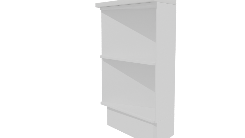 Modern Wooden Shelf Model 3D - Professional 3D Model Render 3