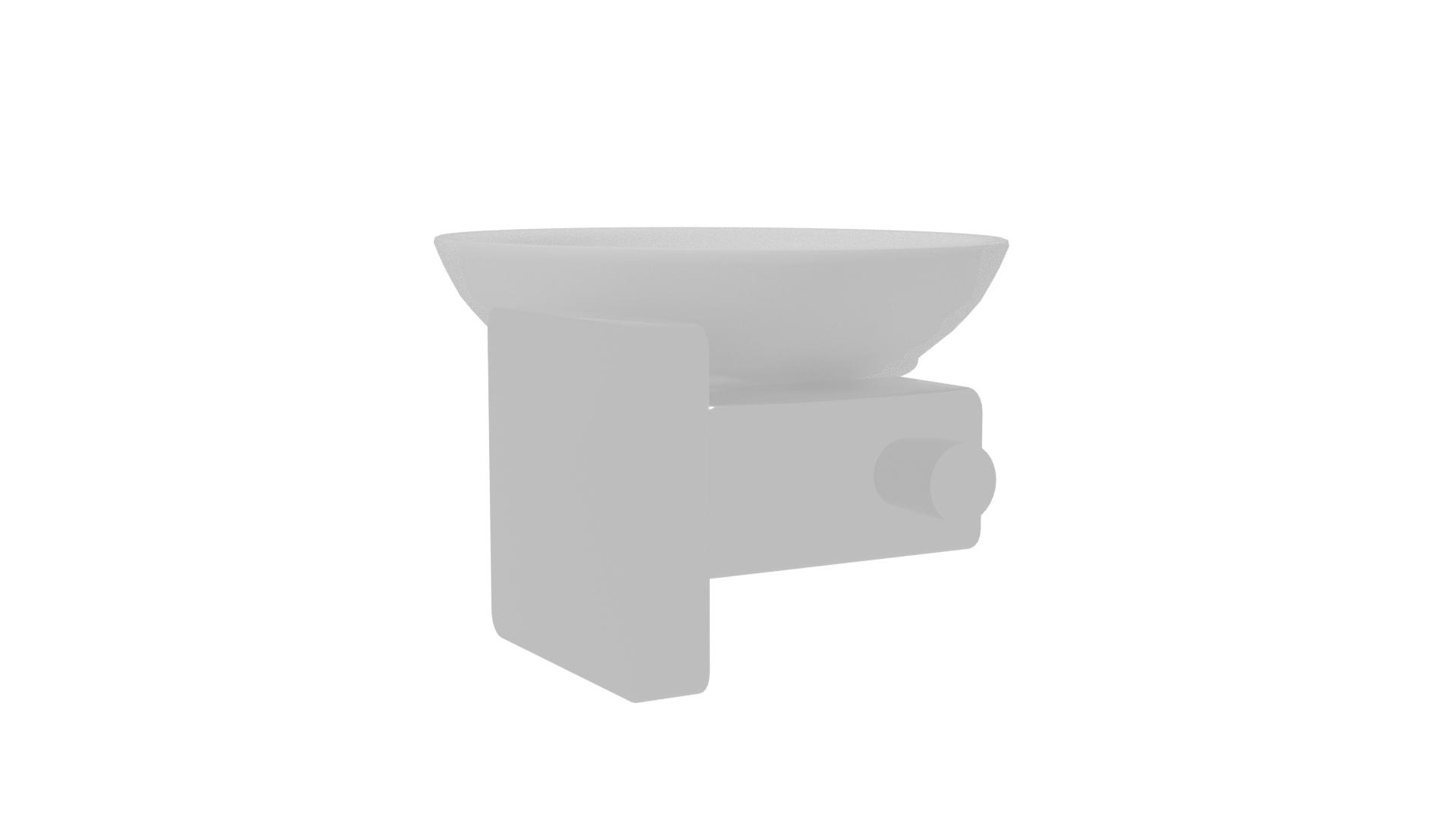 Modern Wall-Mounted Soap Dish 3D - Professional 3D Model Render 7