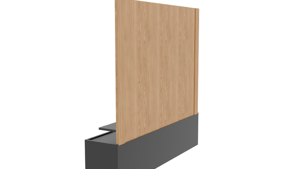 Contemporary Wooden Wall Unit TV Stand 3D Model - Professional 3D Model Render 3