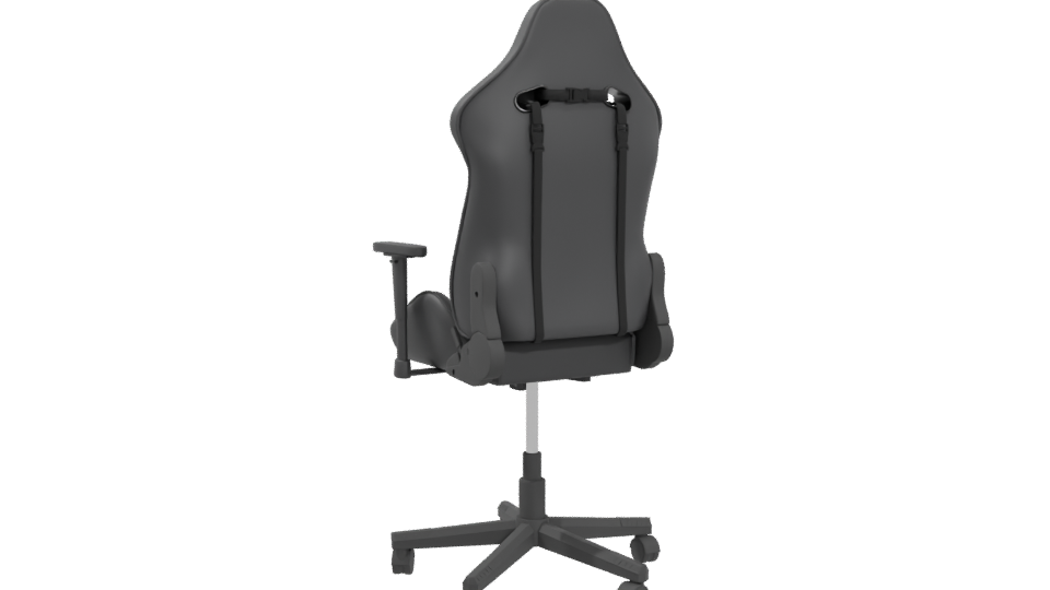 Gaming Chair Model with Green Accents - Professional 3D Model Render 4