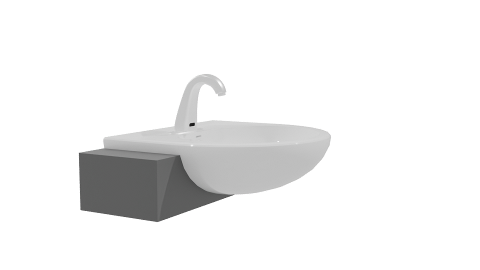 Modern Ceramic Bathroom Sink 3D - Professional 3D Model Render 9