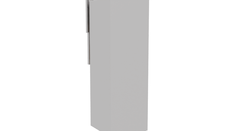 Stylish Stainless Steel Refrigerator 3D Model - Professional 3D Model Render 4