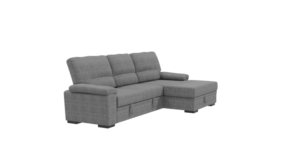 Contemporary Fabric Sectional Sofa 3D Model - Professional 3D Model Render 9