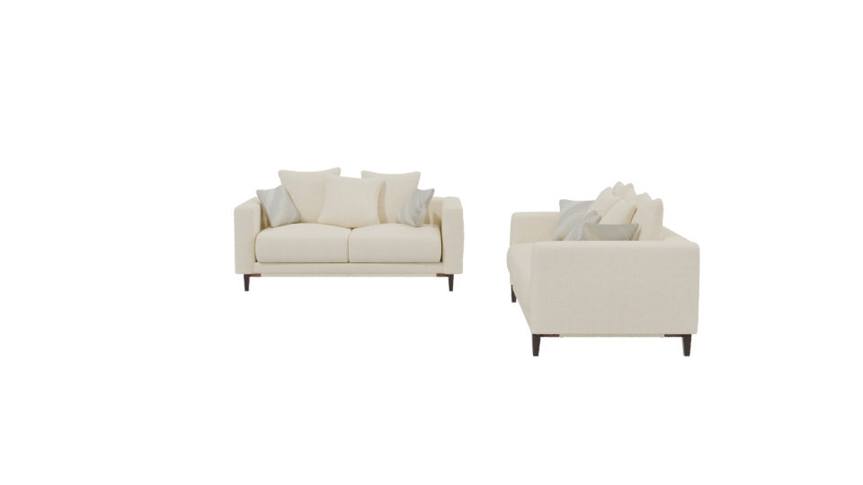 Contemporary Sofa Set 3D Model - Professional 3D Model Render 2