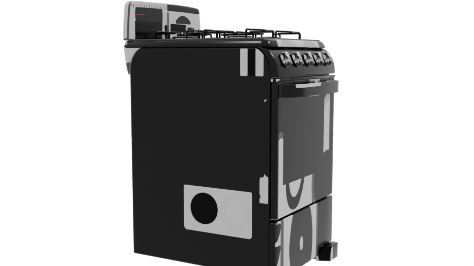 Modern Kitchen Stove 3D Model - Professional 3D Model Render 9