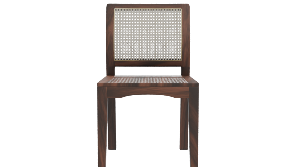 Elegant Wooden Dining Chair 3D - Professional 3D Model Render 11