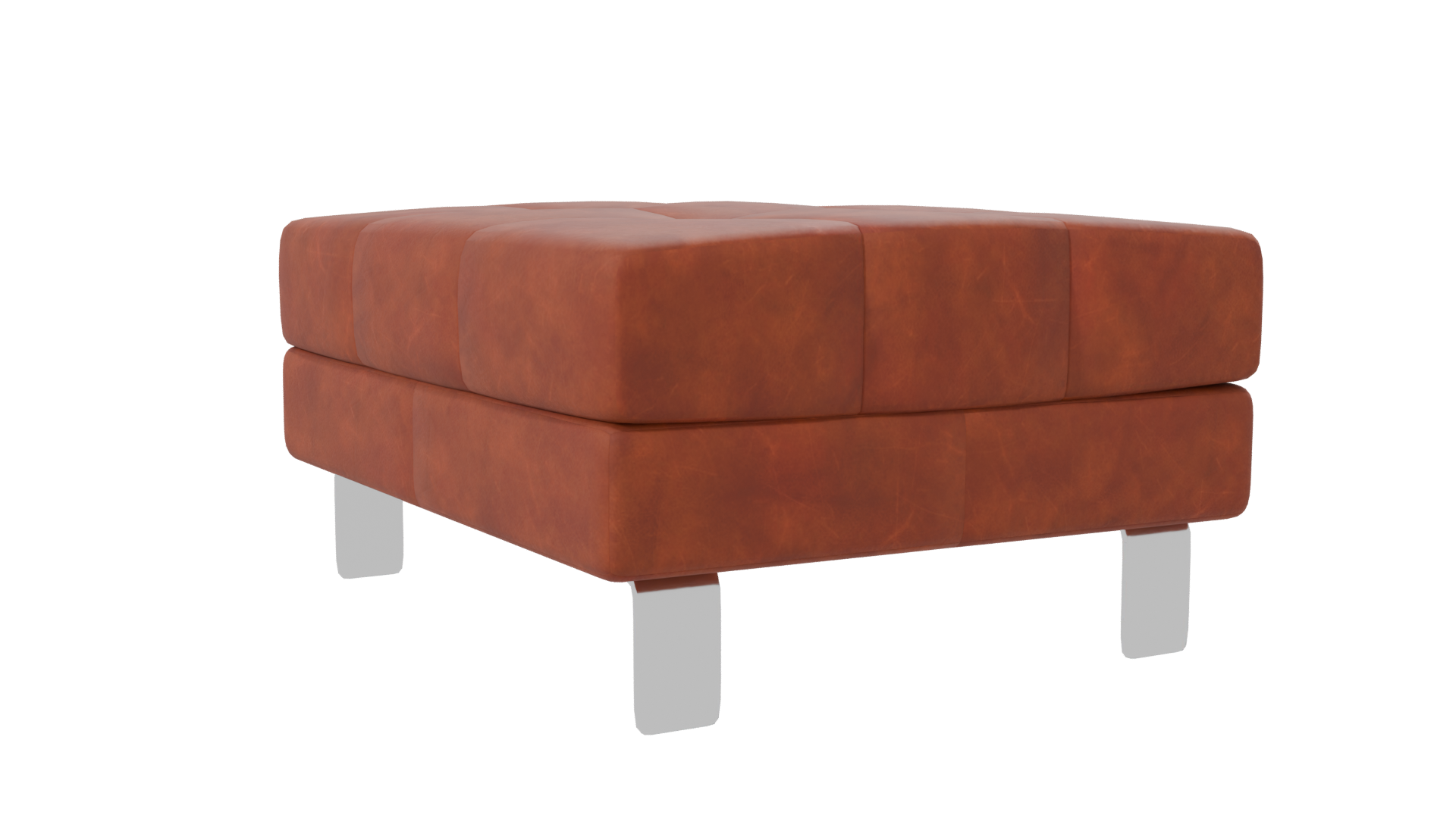 Stylish Leather Ottoman 3D Model - Professional 3D Model Render 7