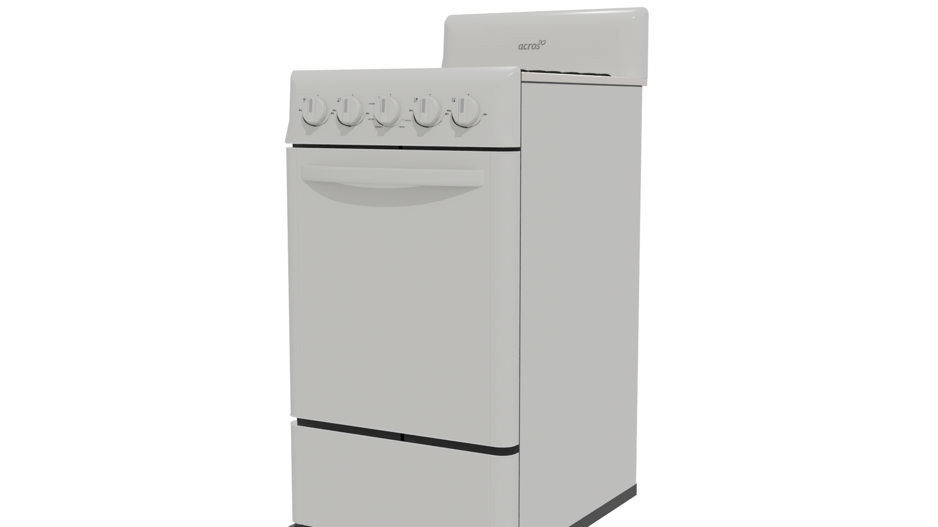 Stylish Gas Range Cooker 3D - Professional 3D Model Render 12