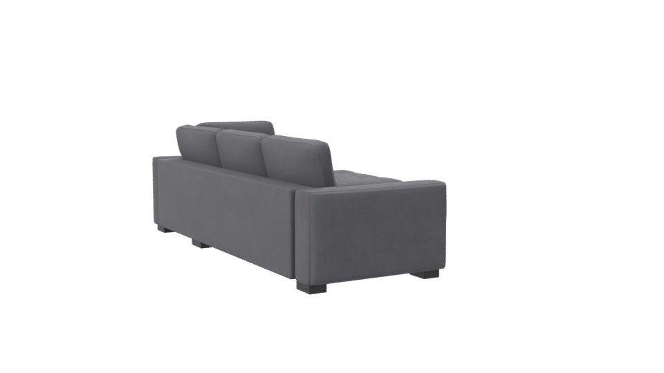 Gray Fabric Sectional Sofa Model - Professional 3D Model Render 7