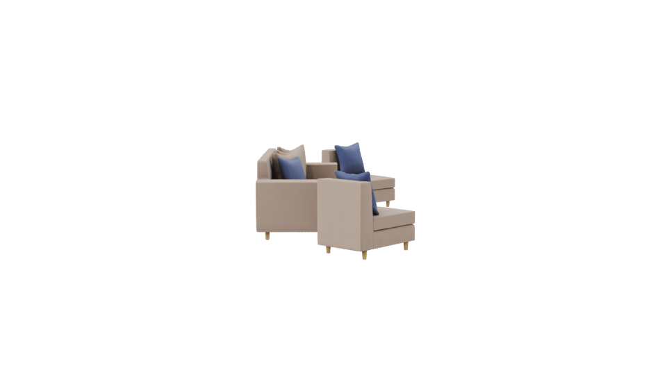 Stylish Modern Sofa Set 3D - Professional 3D Model Render 8