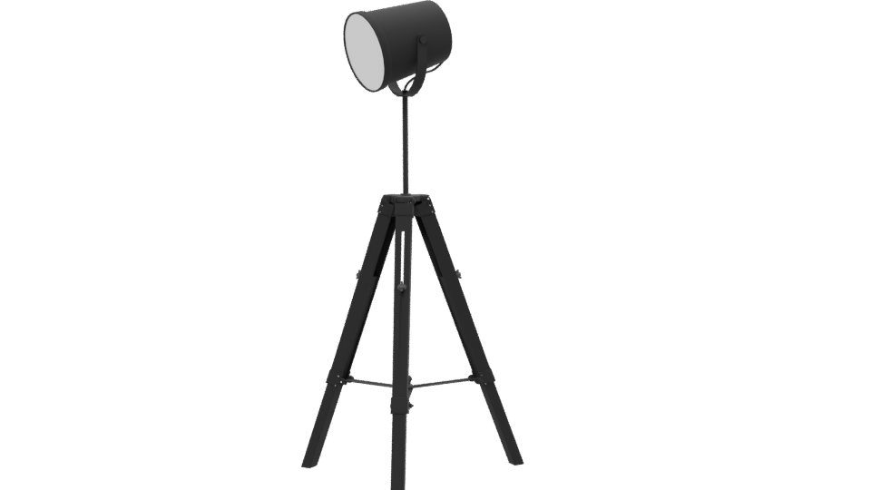Minimalist Tripod Floor Lamp 3D - Professional 3D Model Render 13