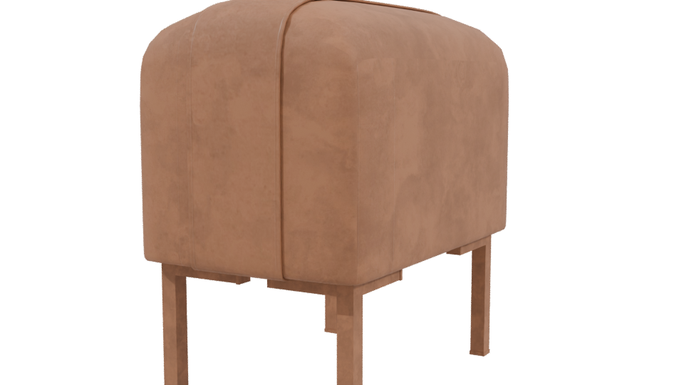 Stylish Fabric Armchair Model - Professional 3D Model Render 3