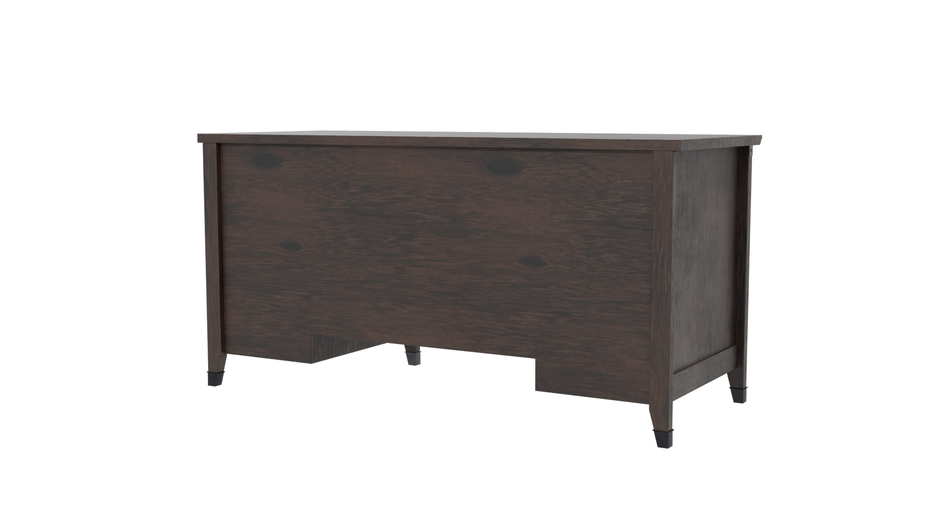 Elegant Wooden Office Desk Model - Professional 3D Model Render 6