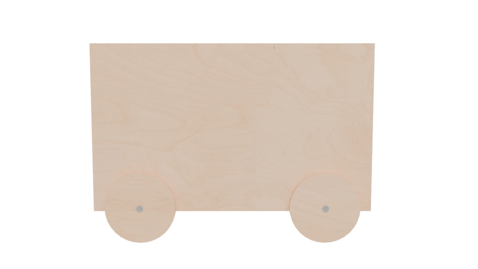 Stylish Wooden Toy Cart 3D - Professional 3D Model Render 5