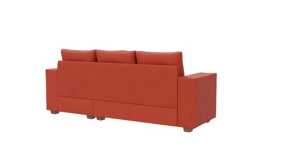 Red Sectional Sofa 3D Model - Professional 3D Model Render 6