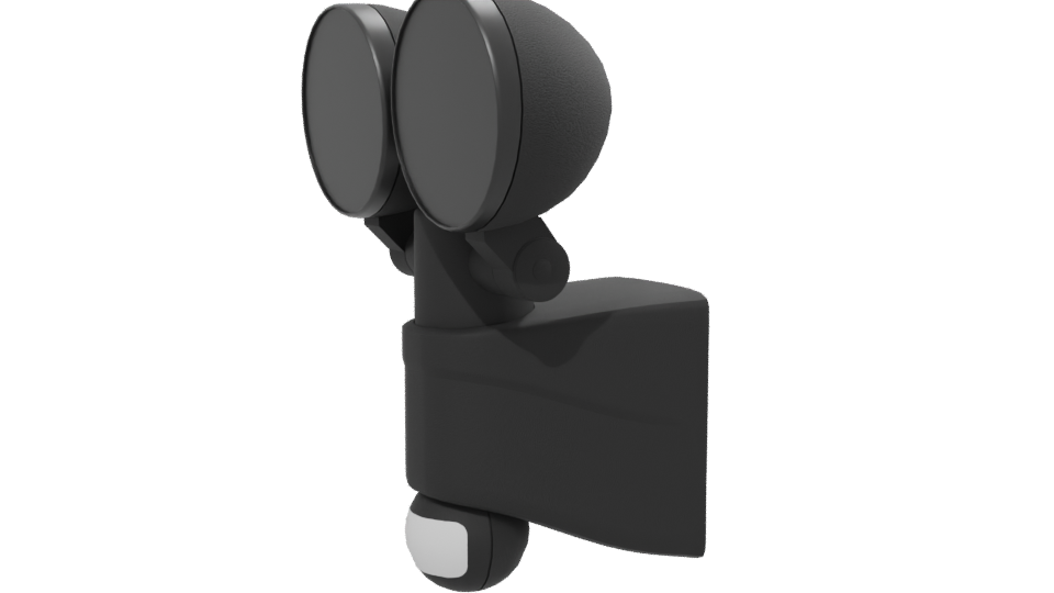 Modern Dual-Lens Outdoor Security Light 3D Model - Professional 3D Model Render 13