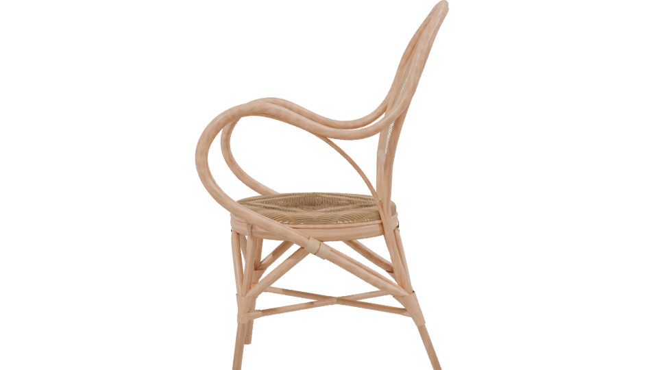 Elegant Wicker Dining Chair 3D Model - Professional 3D Model Render 2