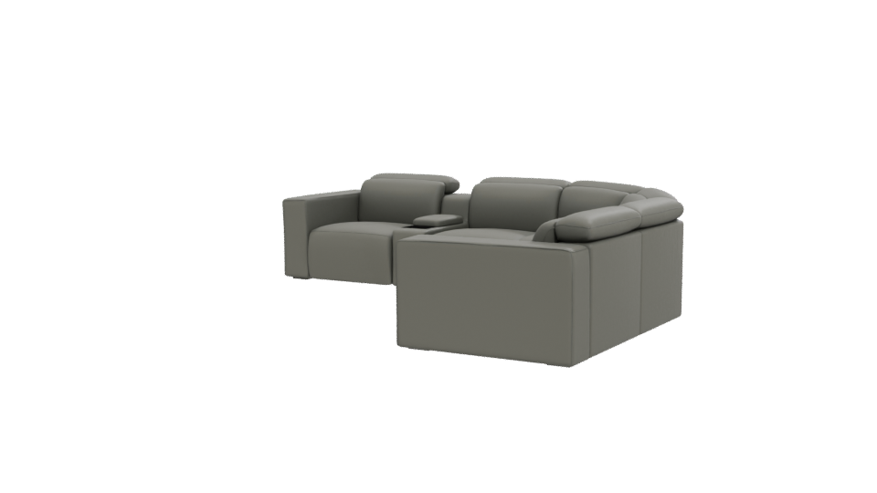 Contemporary Curved Sofa 3D Model - Professional 3D Model Render 12