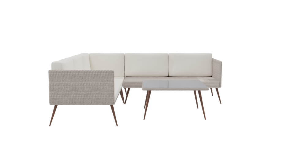 Stylish Outdoor Sofa Set 3D - Professional 3D Model Render 8