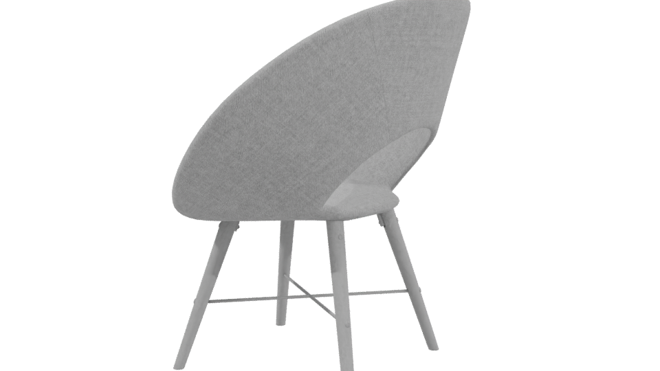 Contemporary Fabric Armchair 3D - Professional 3D Model Render 3