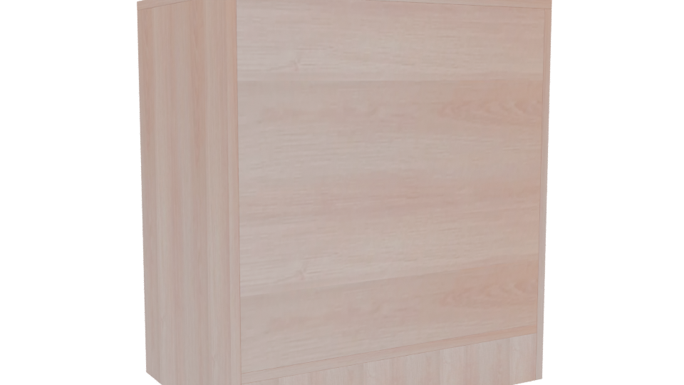 Minimalist Wooden Storage Cabinet 3D - Professional 3D Model Render 4