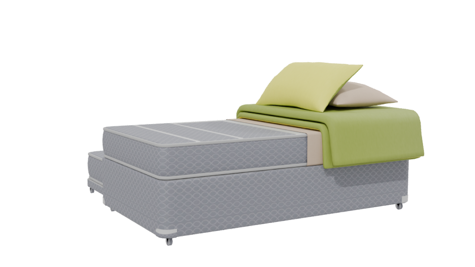 Stylish Double Bed Model - Professional 3D Model Render 13