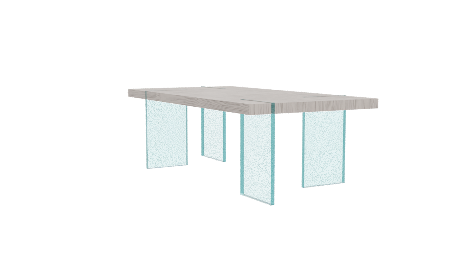 Contemporary Glass-Top Dining Table - Professional 3D Model Render 10