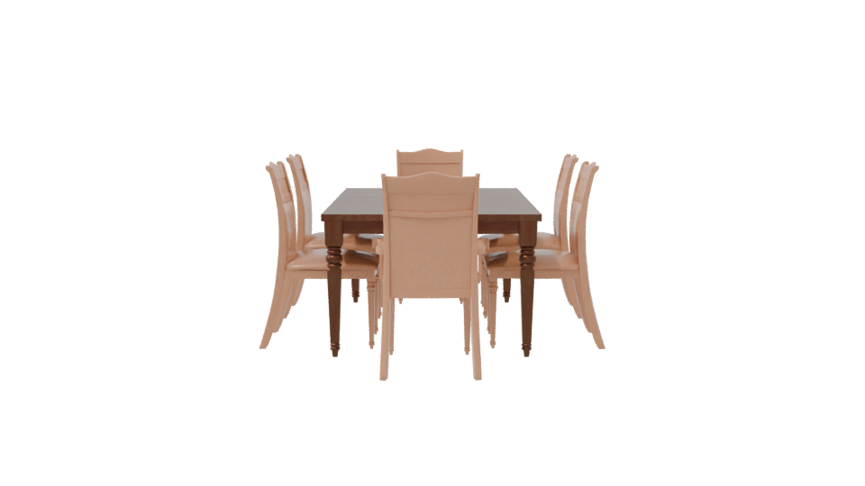 Oxford Dining Set 3D Model - Professional 3D Model Render 8