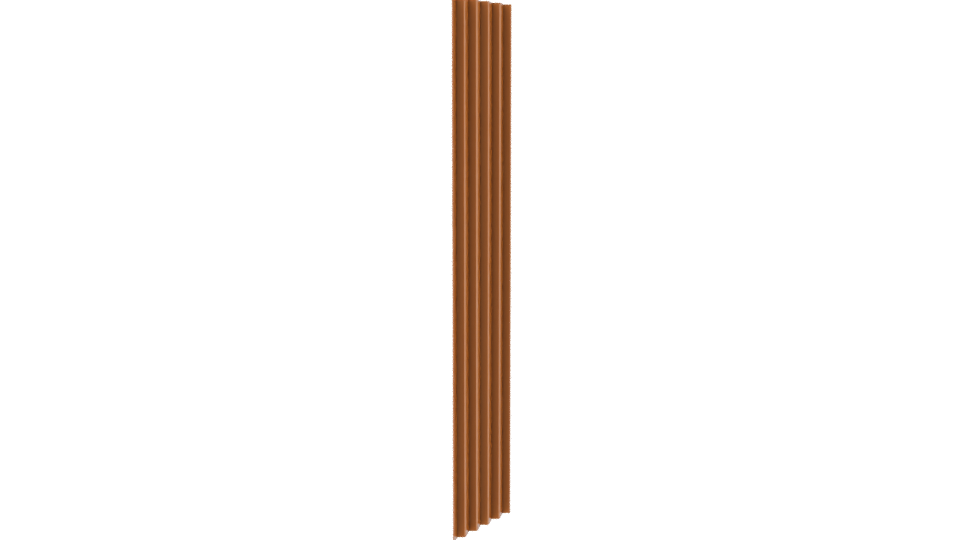 Stylized Vertical Wooden Panel 3D - Professional 3D Model Render 9