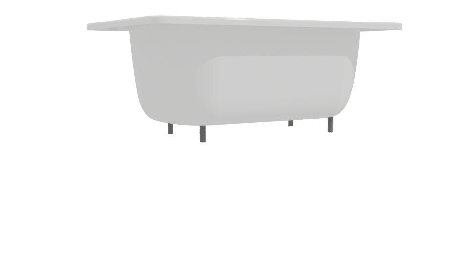 Elegant White Bathtub Model 3D - Professional 3D Model Render 10