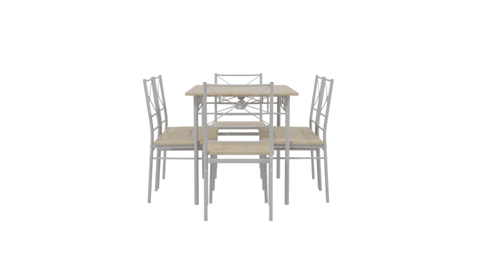 Stylish Dining Table Set 3D - Professional 3D Model Render 2