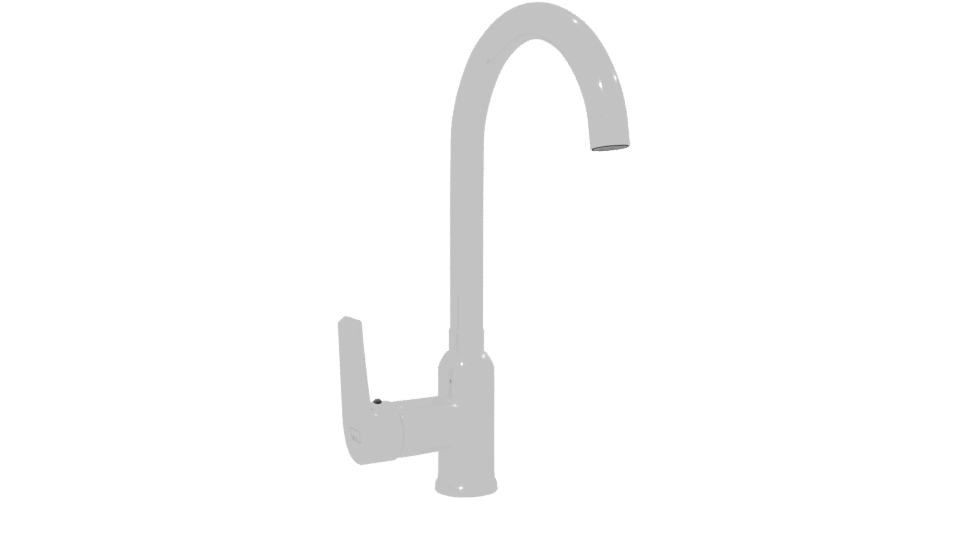 Modern Vertical Kitchen Faucet 3D - Professional 3D Model Render 13