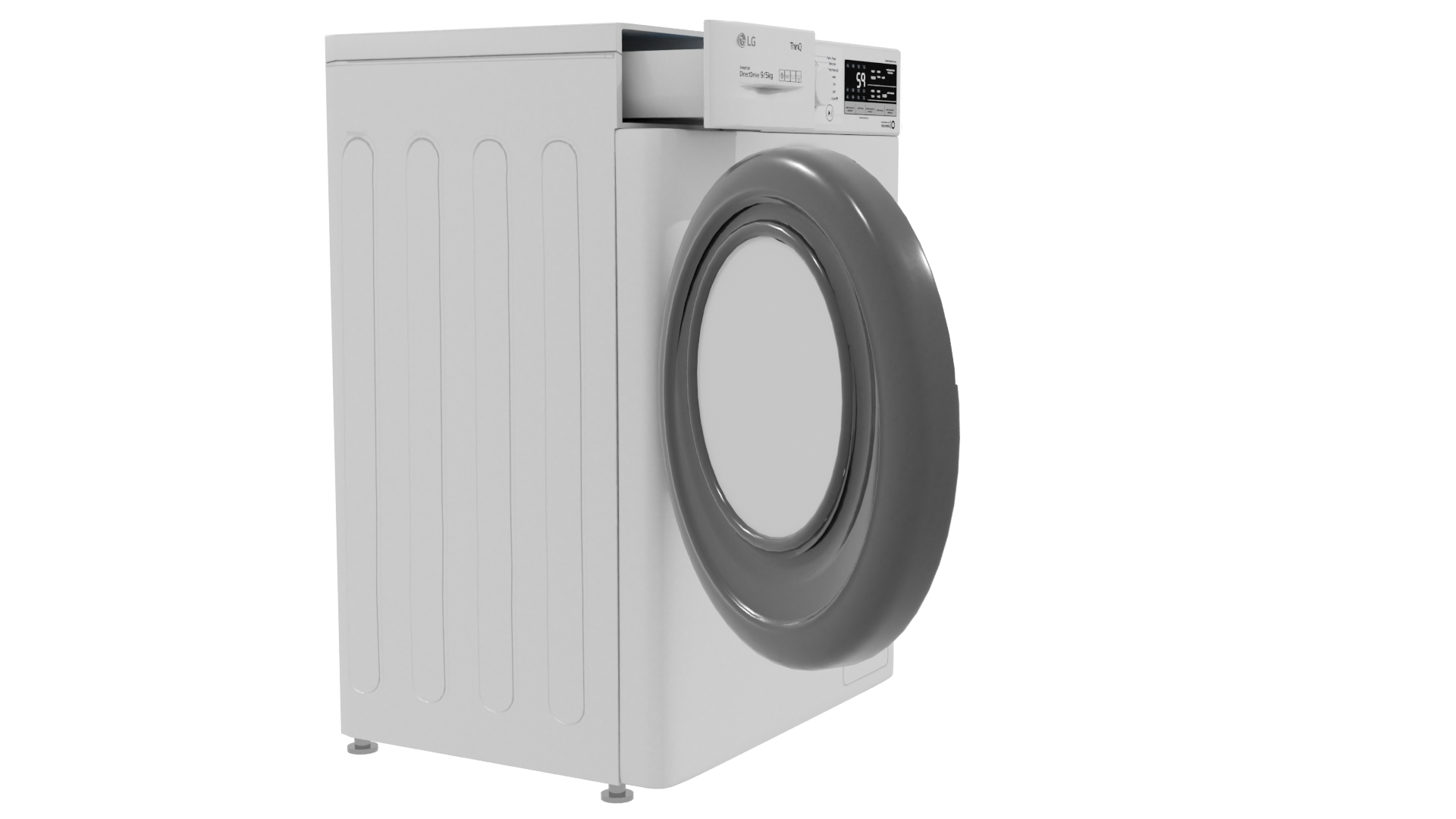Realistic Washing Machine Model - Professional 3D Model Render 9