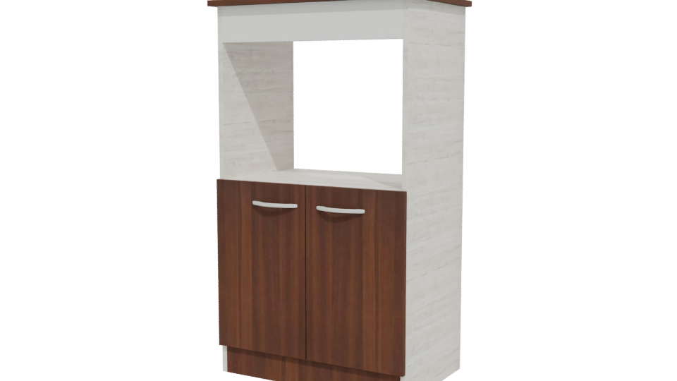 Contemporary Wooden Cabinet Model - Professional 3D Model Render 12