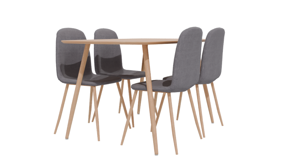 Stylish Modern Dining Set 3D - Professional 3D Model Render 12